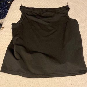 Black mini skirt side cut out